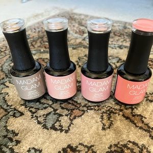 Madam glam sheer pink and nude gel polishes set of 4